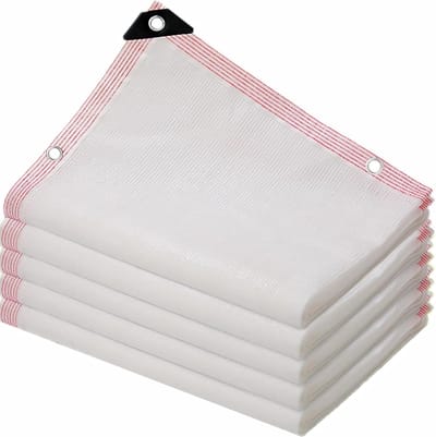 Schaduwnet - Tuin Schaduwnet - 2 m x 3 m -schaduwdoek met ogen - Anti-aging schaduwnet — 55% schaduwpercentage - Waterdoorlatend & regenbestendig — Polyethyleen met hoge dichtheid - wit