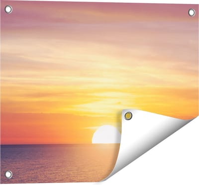 Gards Tuinposter Zonsondergang op de Zee - 50x40 cm - Tuindoek - Tuindecoratie - Wanddecoratie buiten - Tuinschilderij