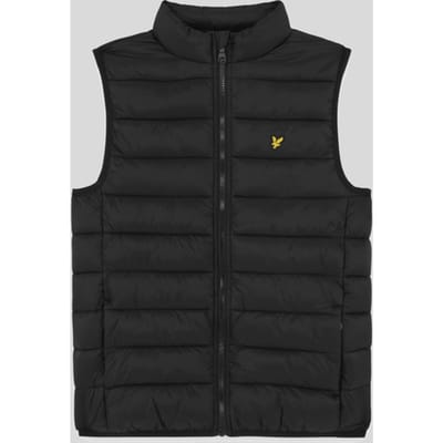 Lyle & Scott jongens lichtgewicht gewatteerd vest - zwart