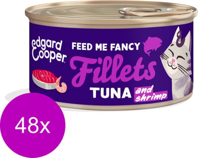 Edgard & Cooper Fillets 70 g - Kattenvoer - 48 x Tonijn&Garnaal