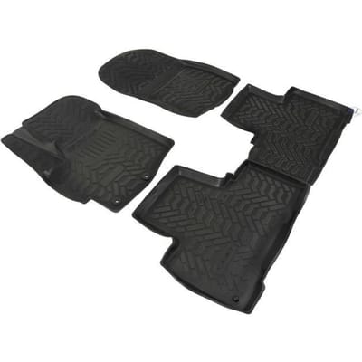 Tapis De Sol En Caoutchouc - J&J AUTOMOTIVE - Peugeot 4008 - Sur Mesure - Antidérapant - TPE Non Toxique noir