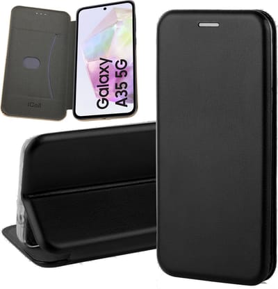 Hoesje geschikt voor Samsung Galaxy A35 - Wallet Book Case Zwart