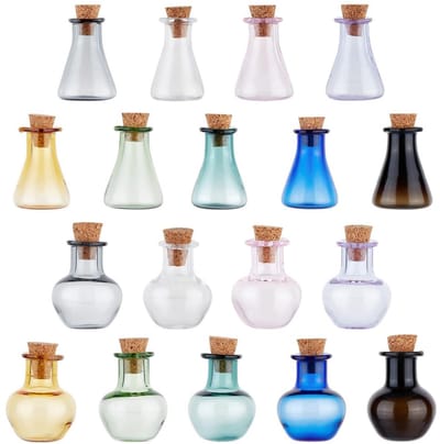 Dailygoody - Mini Glazen Flessen - Decoratie - Romantisch - 18 Stuks - Wish Bottles - Voor Bruiloften en Feesten