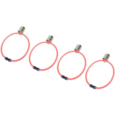 4pcs Collier de Chèvre avec Boucle Automatique Collier de Mouton en Caoutchouc Doux et Confortable Ensemble pour Animal de Ferme pink