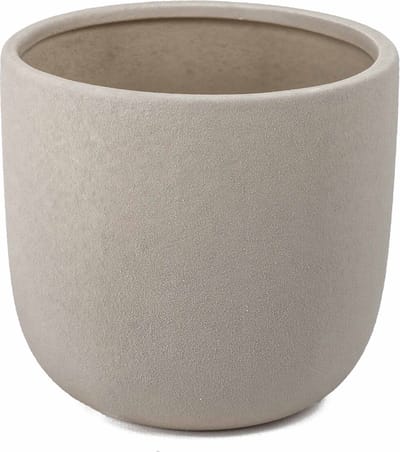 HomeBound by KY | Aardewerk vaas sand | 14,1x14,1x13,5cm | vaas zand aardewerk