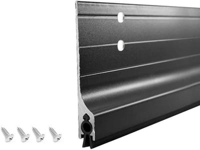 Deur Tochtstopper - Muisblokkerende Afdichting - Tocht Buiten Houden - Aluminium Legering Frame - 914 cm - Zwart