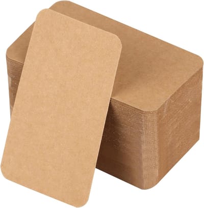 Set van 200 Lege Papierkaarten voor Creatieve Projecten, 200 gsm Visitekaarten, Speelkaarten, DIY Labels en Groetkaarten, Formaat 9 x 5 cm