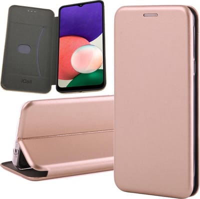 Hoesje geschikt voor Samsung Galaxy A22 5G - Bookcase Roségoud - Wallet Hoesje