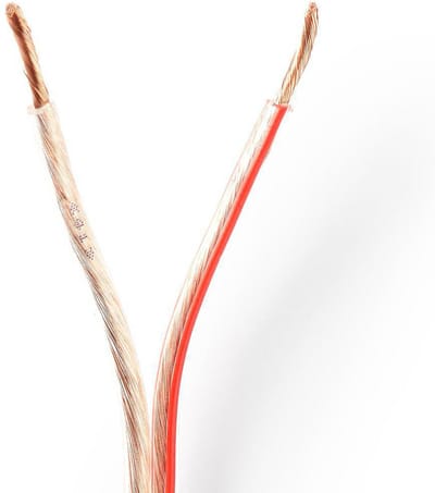Nedis Speaker-Kabel - 2 x 2.50 mm² - CCA - 100 m - Rond - PVC - Transparant - Folieverpakking