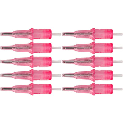 10 Pièces Cartouches Stylo Bille pour Tatouage 2ml 0.5mm Cartouches Stylo Bille d'Entraînement Aiguilles de Tatouage pour Débutants Rose rose