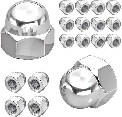 Roestvrijstalen hexagonale beschermkappen met vrouwelijke draad, M6 - 20 stuks voor optimale bescherming en duurzaamheid
