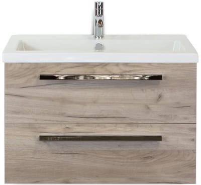 Seville Badmeubelset 80 cm - Craft Oak - Keramische Wastafel Wit Djazz
