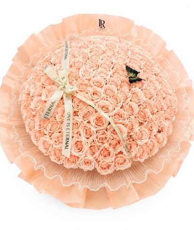 La Roselle Amsterdam - Rozen boeket rozenbox - 200 Rose kleurige kunstbloemen
