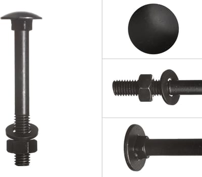 Wovar Slotbouten Verzinkt Zwart M8 x 70 mm | Doos 25 Stuks