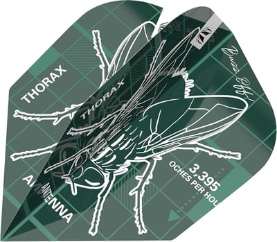 Dart Flights - Vlinderdas Vorm - Precisie Werpen - 100 Micrometer Dik - No.6 Formaat - Groen