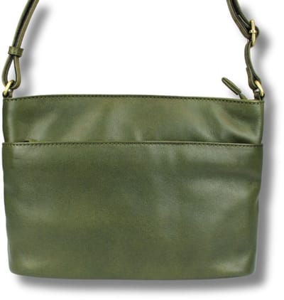 Leren Schoudertas Dames – Olijfgroen – Liza – Crossbody – Echt Leer – Elegant & Praktisch – Just Lioné