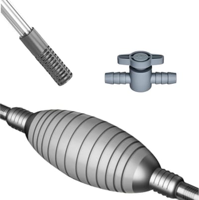 Aquarium Waterwissel Gereedschap, Sifonpomp en Reinigingskit voor Aquariums en Schildpadden - 2.6m Siphon en Dental Cleaner voor Optimale Onderhoud