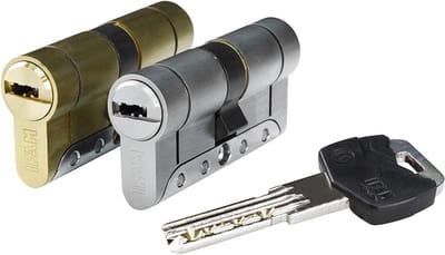 Veiligheidscilinder - Sluitcilinder - Deurbeveiliging - Dubbele boor- en steekbescherming - 35x35 mm - Nikkel