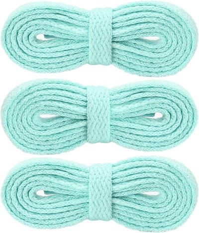 Duurzame Veters voor Sportschoenen - 3 Paar Platte Veters van 8mm Breed, Kleurige Vervangingen voor Wandelschoenen en Trainers