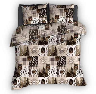 Romanette Andes Dekbedovertrek - Tweepersoons - 200x200/220 cm - Bruin
