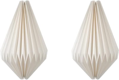 Vouwbare Origami Lampenkap Set van 2 - Creatieve Papieren Hanglamp voor Woonkamer, Slaapkamer en Restaurants - Stijlvolle Decoratie voor Elk Interieur