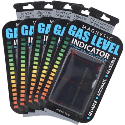 5 stuks Gasniveau-indicator Draagbare Magnetische Propaan Brandstofniveau-indicatoren voor Reizen Kamperen
