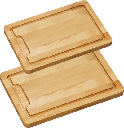 Kesper Beuken houten snijplanken voordeel set - in 2 verschillende formaten - 28 x 40 cm en 36 x 50 cm