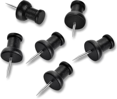 Kurk24 - Houten pushpins - 40 stuks - Zwart