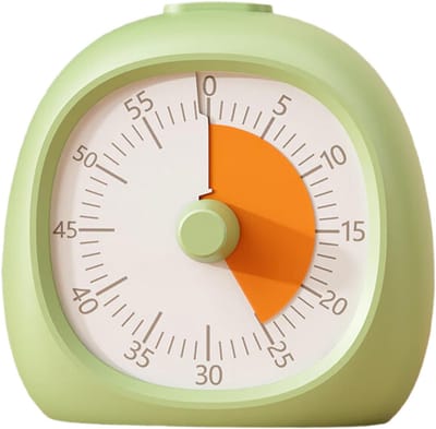 Visuele afteltimer - timer - Kookwekker - studietimer – ADHD-focustimer – Keukentimer – 9 × 9,5 cm - groente