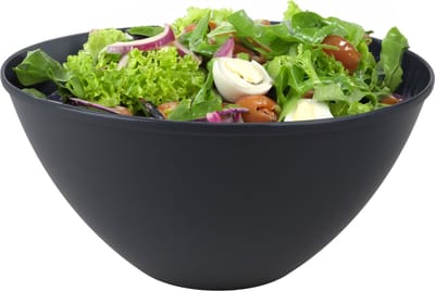 Urban Living Beslagkom/mengkom/salade schaal - 5 liter - kunststof - donkerblauw - D27 x H13 cm