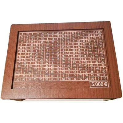 1000/2000/5000/10000 Houten Euro Spaarpot Handgemaakt Spaarvarken Herbruikbare Muntbak Opslag met Spaardoel en Cijfervakken