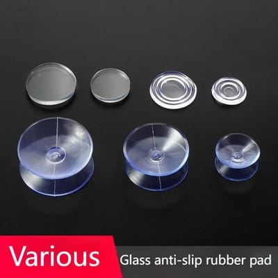 4 Stuks Glas Antislip Pakking Tafelblad Bevestigingspakking Transparante Dubbelzijdige Zuignap Eettafel Siliconen Mat C
