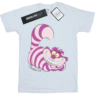 Disney Meisjes Alice In Wonderland Cheshire Cat Katoenen T-Shirt (Wit)