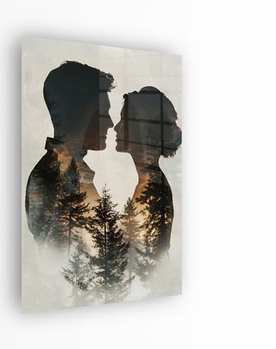 Indoorart - Glasschilderij Tijdloze Liefde 40x60 CM - Afbeelding op plexiglas - Inclusief montagemateriaal