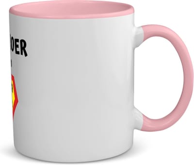 Akyol - mijn broer is mijn superheld koffiemok - theemok - roze - Broer - super broer - verjaardag - cadeautje voor broer - broer artikelen - kado - geschenk - 350 ML inhoud