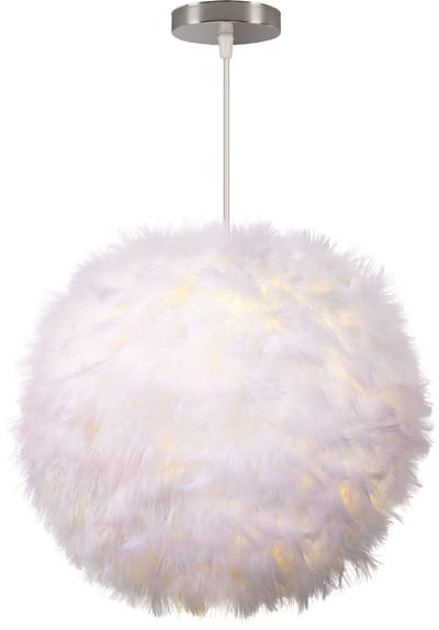 Hanglamp Modern Veren 30cm Kroonluchter Slaapkamer Plafondlamp Ronde voor Woonkamer Wit