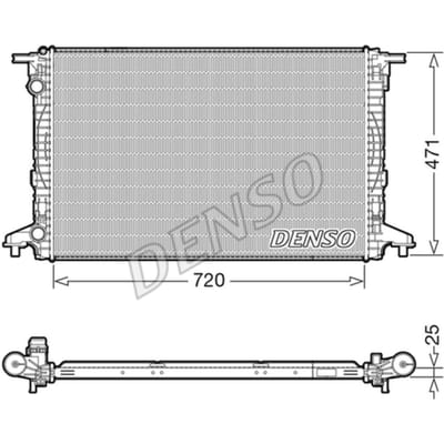 Radiator, motorkoeling DENSO DRM02043