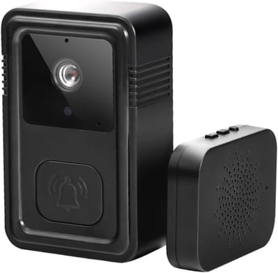 Draadloze Videodeurbel - Smart Home Intercom - Veiligheid Thuis - Spraakwissel Functie - 85x53x24mm - Zwart