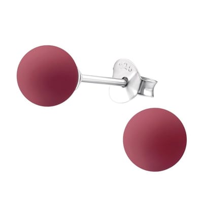 Aramat Jewels | Oorbellen | Mat Roze Parel Oorbellen - 6mm - 925 Zilver | | | |6mm | Zilver | Kinderen, Volwassenen | Verkleurd niet