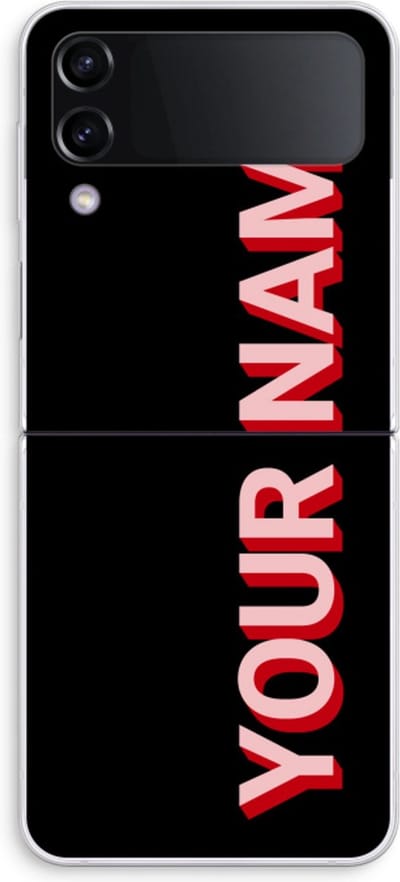 Gepersonaliseerd - Case Company® - Hoesje geschikt voor Samsung Galaxy Z Flip4 hoesje - Namecase - Soft Cover Telefoonhoesje - Bescherming aan alle Kanten en Schermrand