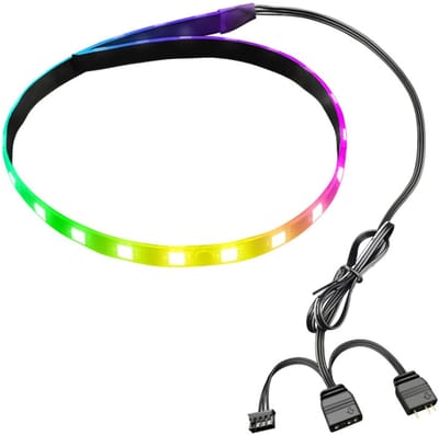 Dailygoods- LED Strip 5V ARGB Aura Sync - Aanpasbare kleuren - 365 Lichteffecten - PC Behuizing - RGB Lichtstrip - Programmable 16 Miljoen Kleuren - Pc Verlichting