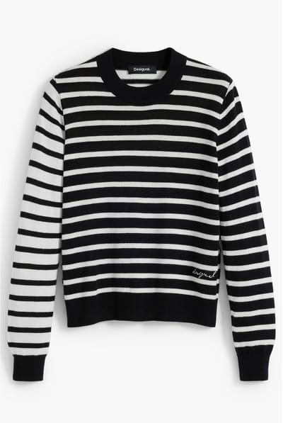 Desigual Trui in Zwart Wit