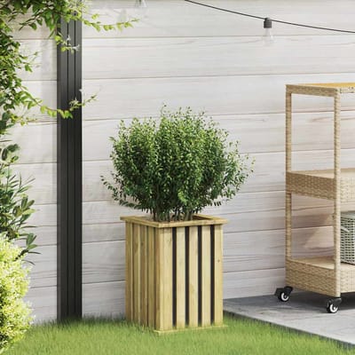 vidaXL - Plantkisten - Bruin - 33 - x - 33 - x - 45 - cm - Geïmpregneerd - grenenhout
