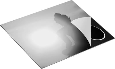 Chefcare Inductie Beschermer Silhouet van een Boeddha Beeld met Zonsondergang - Zwart Wit - 60x50 cm - Afdekplaat Inductie - Kookplaat Beschermer - Inductie Mat