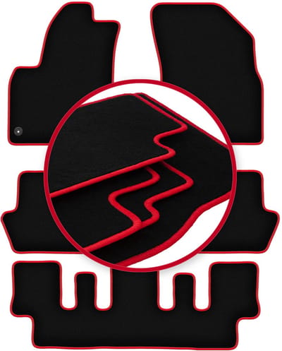 CARLUX-RED automatten voor: Citroen C4 Grand Picasso 7-zitter (2006-2013)