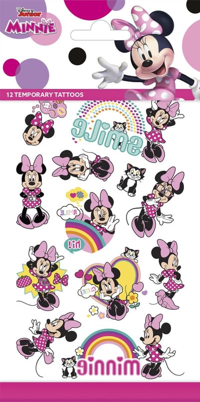 36x Disney Minnie Mouse Plak Tattoo - Party Feest Thema Fun