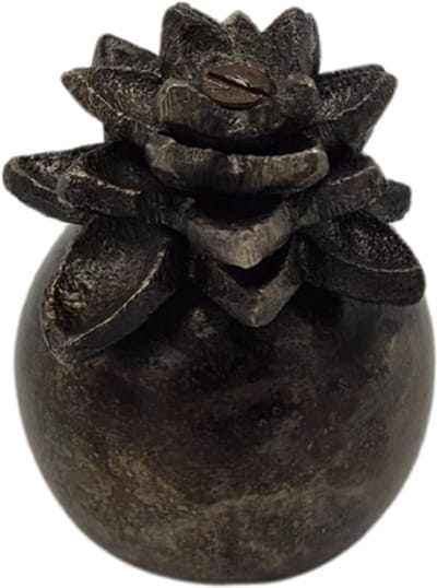 Urnenspecialist® - Urn Lotus - Bloemen Urn - As verwerking - As - Night Black - Grijs - Antraciet - 25ML