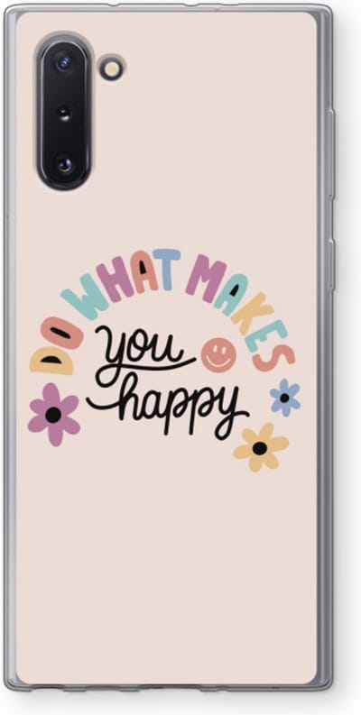Case Company® - Hoesje geschikt voor Samsung Galaxy Note 10 hoesje - Happy days - Soft Cover Telefoonhoesje - Bescherming aan alle Kanten en Schermrand