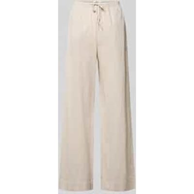 regular fit wijde broek van linnen-katoenmix model 'LUISA'
