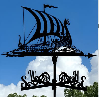 Metalen Windspinner met Dierenmotief - Smeedijzeren Tuin Decoratie voor Buiten - Ornament voor Daktuinen & Binnenplaatsen-Zeilboot-Belle‘s product-Belle's product
